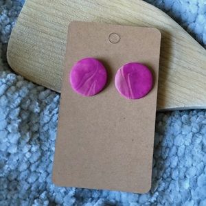 Homemade clay earrings